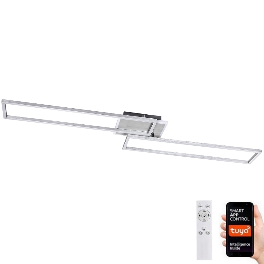 Rabalux - LED Димируем плафон LED/40W/230V 2700-6500K Wi-Fi Tuya матов хром + дистанционно управление