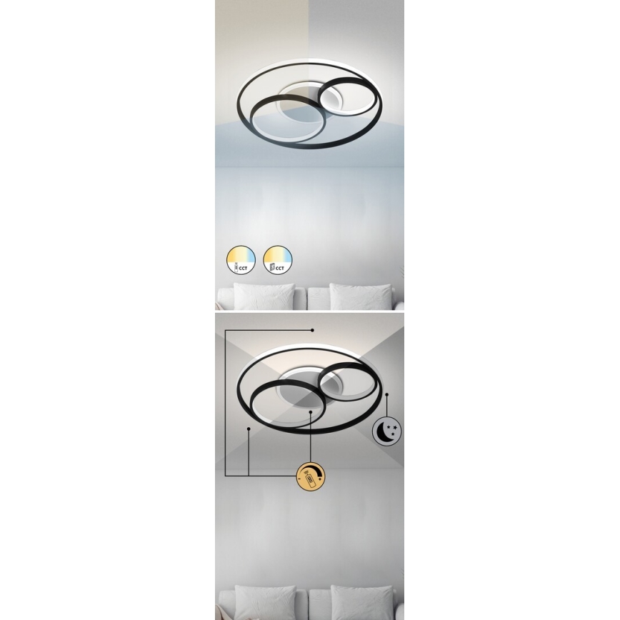 Rabalux - LED Димируем плафон LED/50W/230V 3000-6000K + дистанционно управление