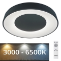 Rabalux - LED Димируема лампа LED/38W/230V черна + дистанционно 3000-6500K