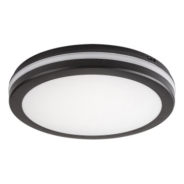 Rabalux - LED плафон за баня LED/28W/230V 3000/4000/6500K IP54 черен Ø 30 см