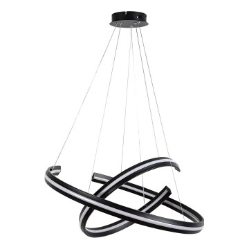 Rabalux - LED полилей на кабел с възможност за димиране LED/80W/230V 3000-6500K черен + дистанционно управление