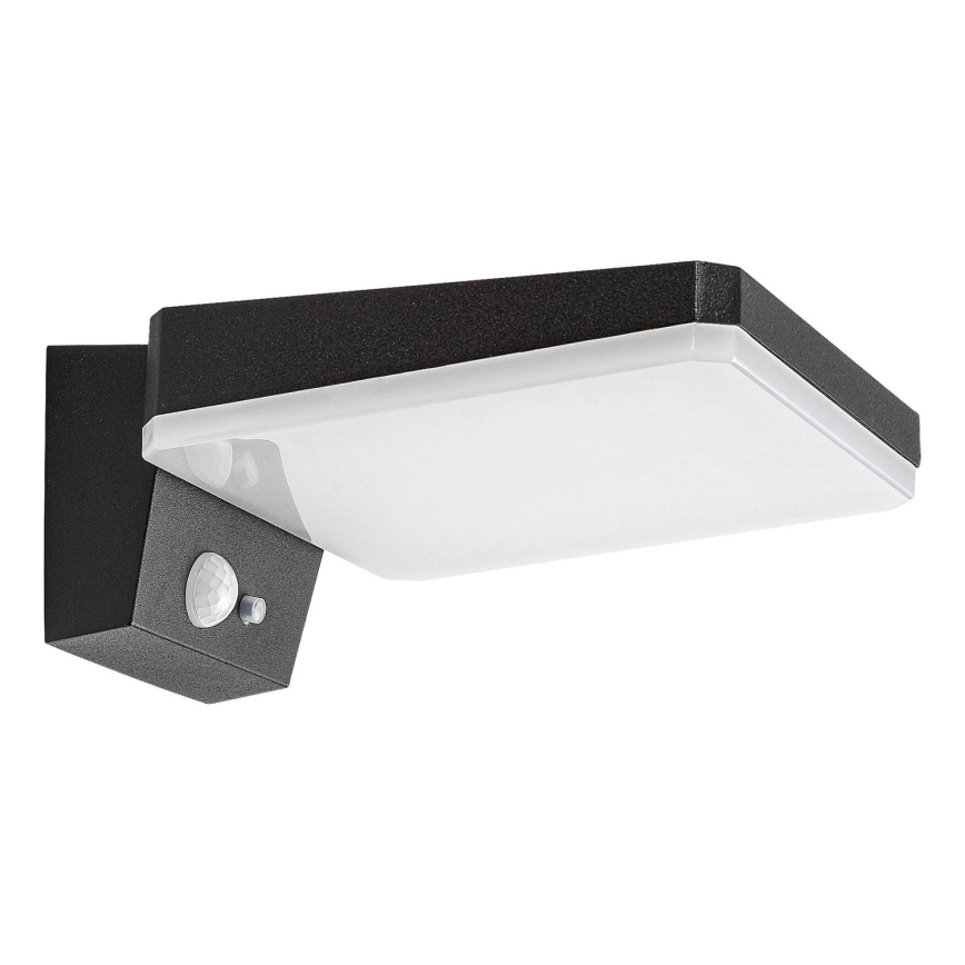 Rabalux - LED регулируемо соларно стенна лампа със сензор LED/4,4W/3,7V IP54 черен 2200 mAh