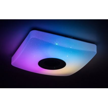 Rabalux - LED RGB Димируема лампа с високоговорител LED/18W/230V + дистанционно