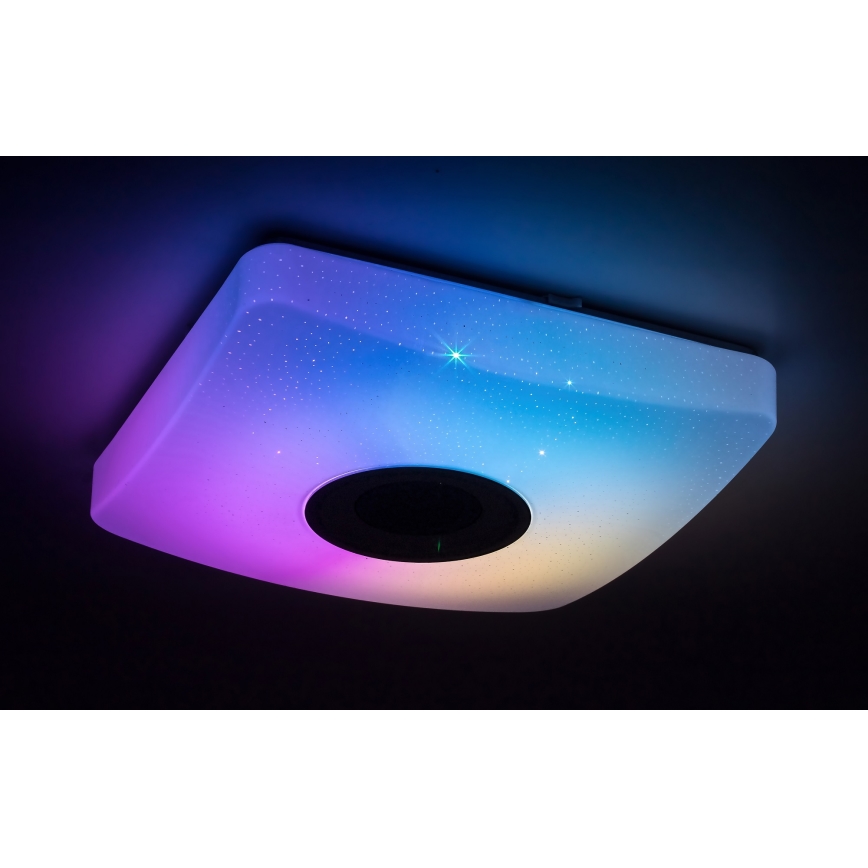 Rabalux - LED RGB Димируема лампа с високоговорител LED/18W/230V + дистанционно