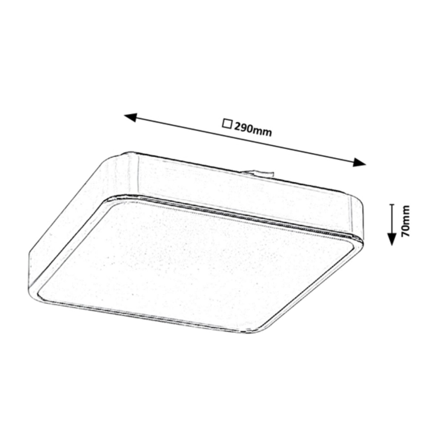 Rabalux - LED RGB Димируема лампа за баня LED/22W/230V IP44 + дистанционно 3000-6000K