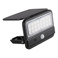 Rabalux - LED соларен стенен фенер с сензор LED/7W/3,7V IP54 черен 3000 mAh
