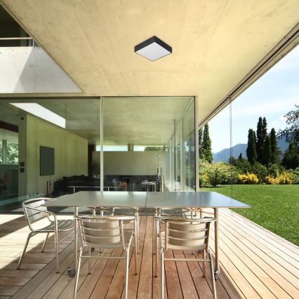 Rabalux - LED таванно осветително тяло LED/18W/230V 3000-6000K IP44 черно 17,5x17,5 см