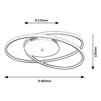 Rabalux - LED таванно осветително тяло LED/40W/230V диаметър 46,5 см