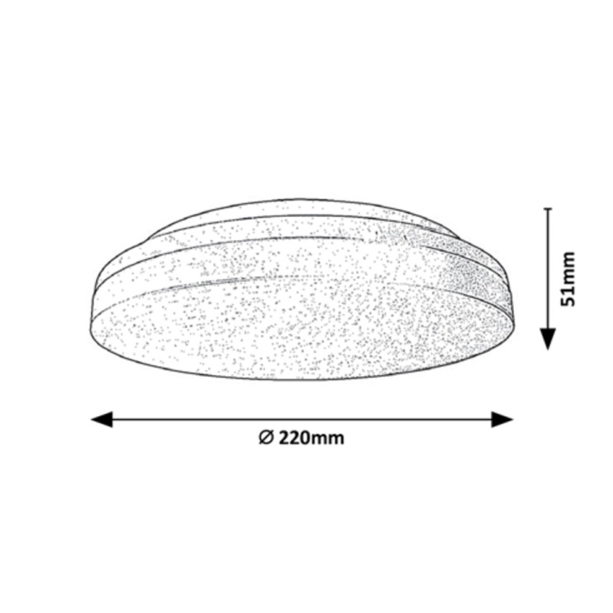 Rabalux - LED плафон за баня LED/18W/230V IP54 3000K/4000K/6000K диам. 22 см