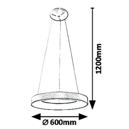 Rabalux - LED Висящ полилей CARMELLA LED/50W/230V