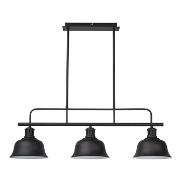 Rabalux - Полилей 3xE27/60W/230V черна