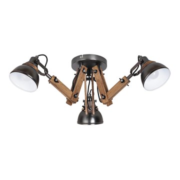 Rabalux - повърхностно монтиран Полилей 3xE14/15W/230V черна