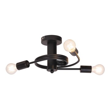 Rabalux - повърхностно монтиран Полилей 3xE27/15W/230V черна