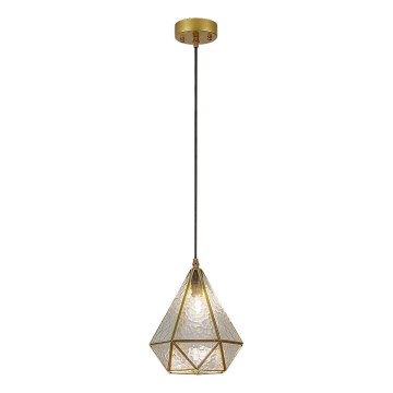 Rabalux - Tiffany закалено стъкло полилей на връв 1xE14/40W/230V златист