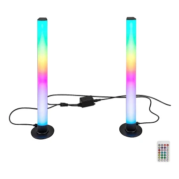 Rabalux - К-кт 2x LED RGB Димируема настолна лампа PACO LED/5W/5V + дистанционно управление