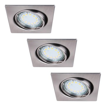 Rabalux - К-кт 3xLED Лампа за вграждане 1xGU10-LED/3W/230V