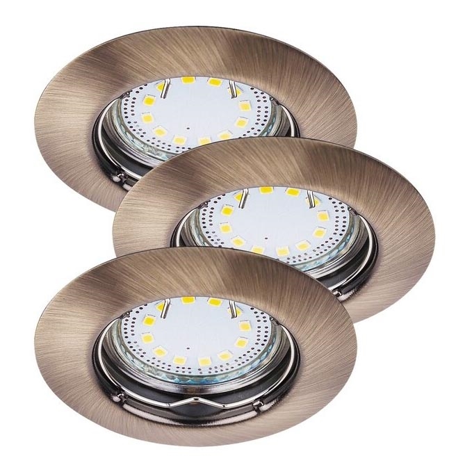 Rabalux - К-кт 3xLED Лампа за вграждане 3xGU10/3W/230V IP40