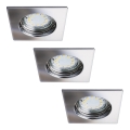 Rabalux - Комплект от 3 LED вградени осветителни тела за баня 1xGU10/3W/230V IP44