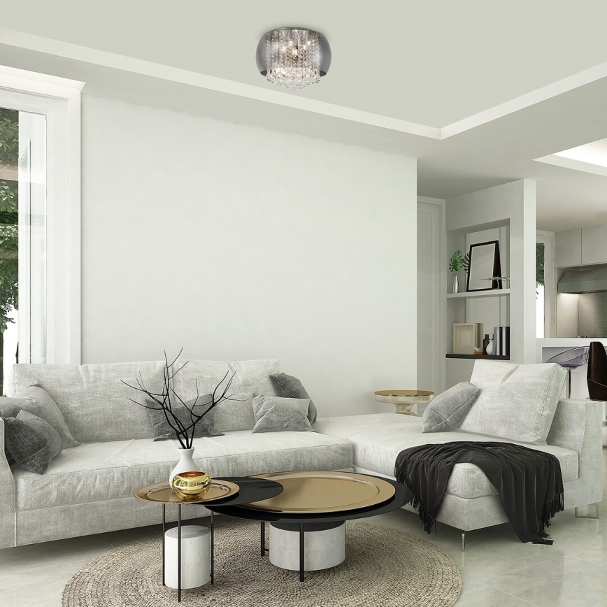 Rabalux - Кристално таванно осветително тяло 6 x G9, 40 W, 230 V, диаметър 35,5 см