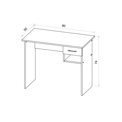 Работно бюро RICO дъб artisan/сиво