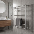 Радиатор-стълба за баня INOX CLASSIC 122W/230V 57x53 см неръждаема стомана/лъскав хром