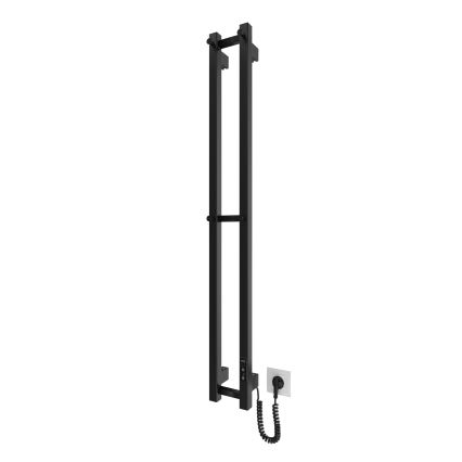 Радиатор за баня HF SLIM 80W/230V 117x14 см, черен, с квадратен профил, IP44