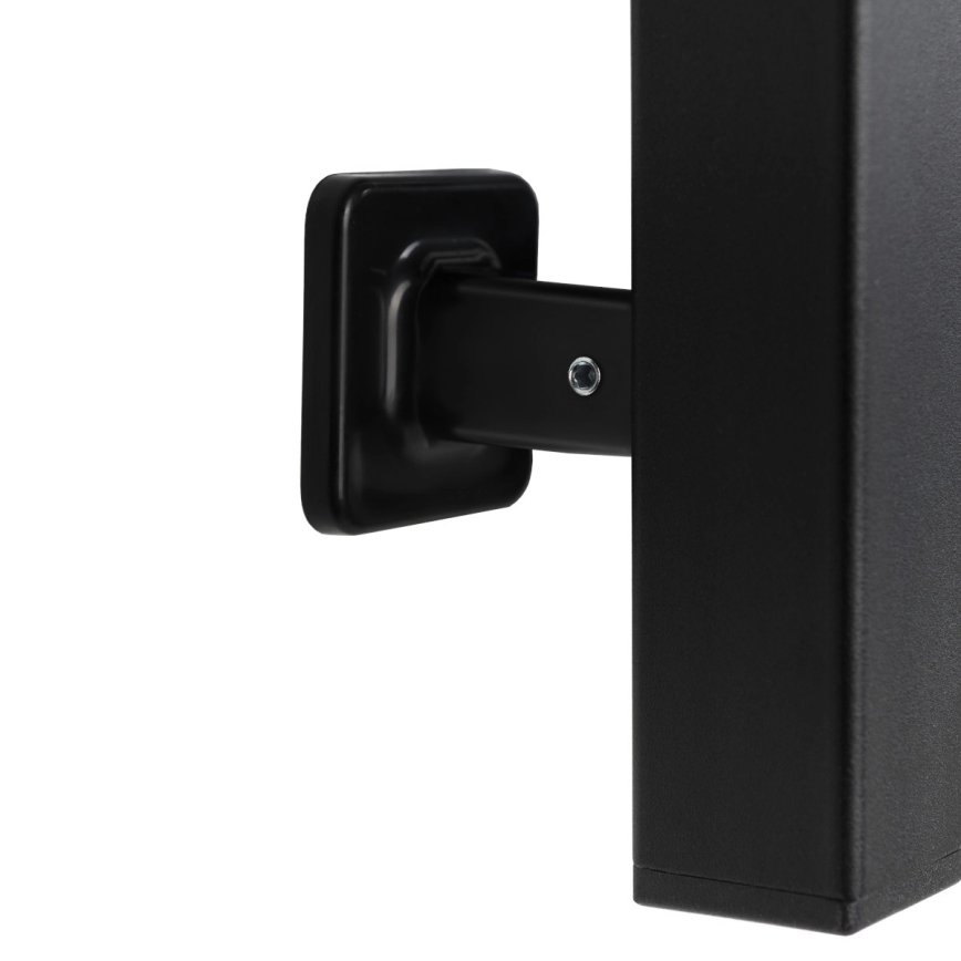 Радиатор за баня тип стълба с термостат AVANGARD 227W 120x48cm черен десен