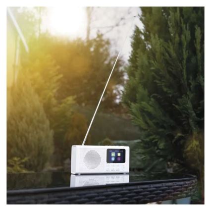 Радио DAB DAB+ FM 3W/5V/4xAA бяло