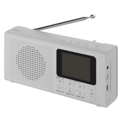 Радио DAB DAB+ FM 3W/5V/4xAA бяло