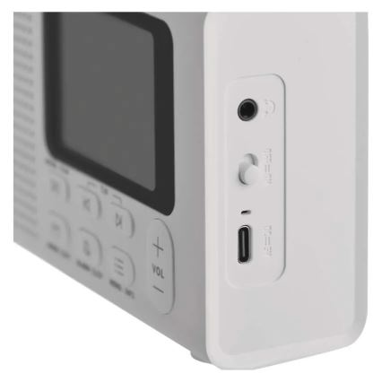 Радио DAB DAB+ FM 3W/5V/4xAA бяло