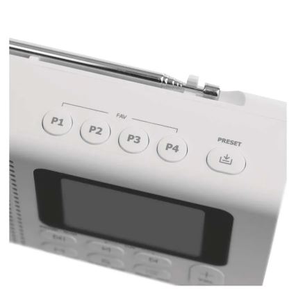 Радио DAB DAB+ FM 3W/5V/4xAA бяло
