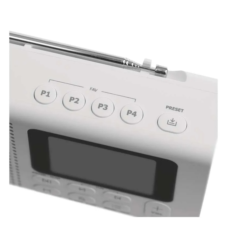 Радио DAB DAB+ FM 3W/5V/4xAA бяло