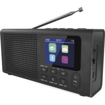 Радио DAB DAB+ FM 3W/5V/4xAA черен