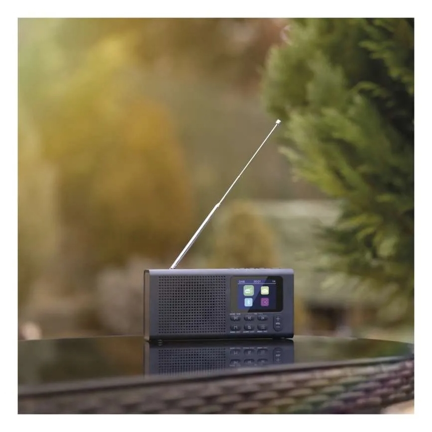 Радио DAB DAB+ FM 3W/5V/4xAA черен