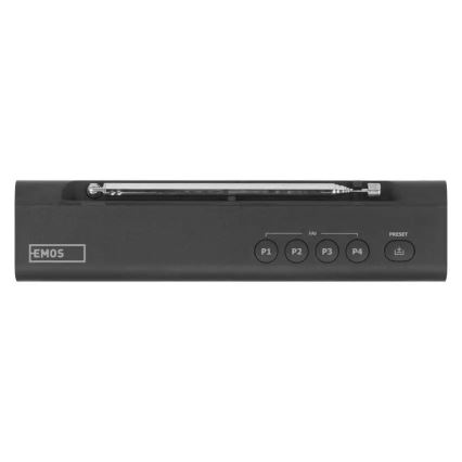 Радио DAB DAB+ FM 3W/5V/4xAA черен