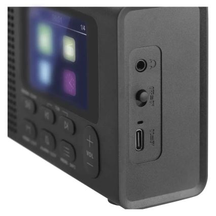 Радио DAB DAB+ FM 3W/5V/4xAA черно