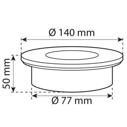 LED Соларна лампа за вграждане със сензор за здрач LED/0,12W/2xAAA IP67 неръждаем пръстен