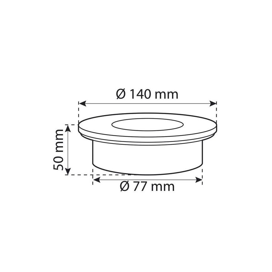 LED Соларна лампа за вграждане със сензор за здрач LED/0,12W/2xAAA IP67 неръждаем пръстен