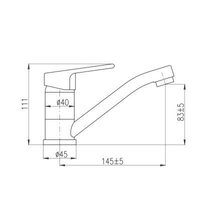RAV Slezák CO115.0 - Смесител за умивалник COLORADO 11,1 см лъскав хром
