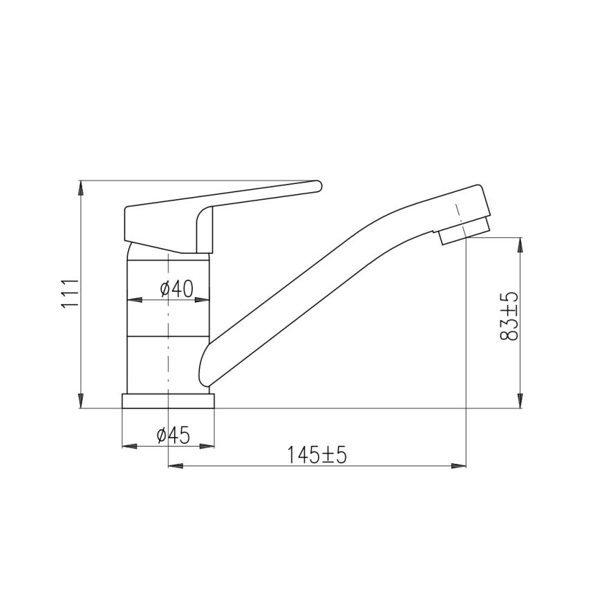 RAV Slezák CO115.0 - Смесител за умивалник COLORADO 11,1 см лъскав хром