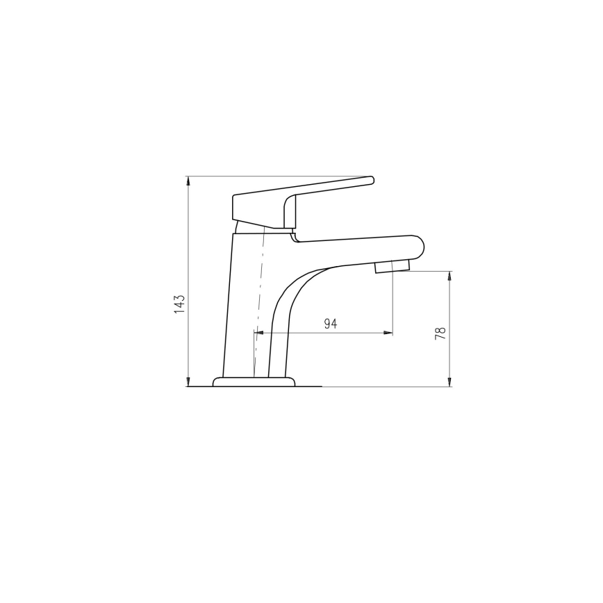 RAV Slezák CO126.0 - Смесител за мивка COLORADO 14,3 см, лъскав хром