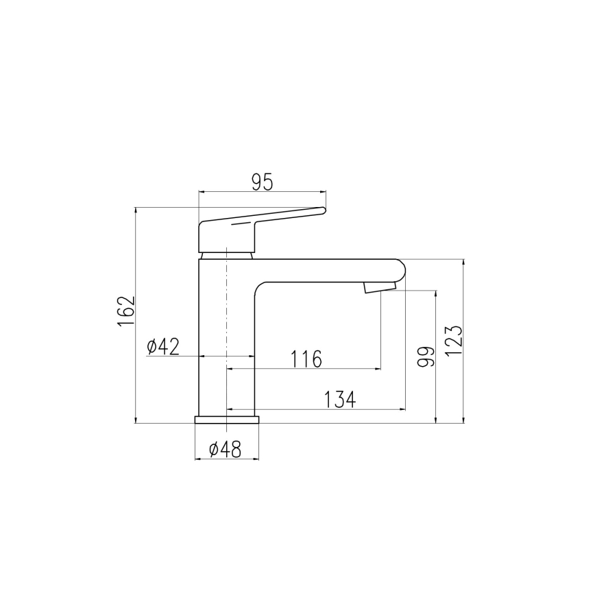 RAV Slezák CO128.0 - Смесител за умивалник COLORADO 16,2 cm лъскав хром