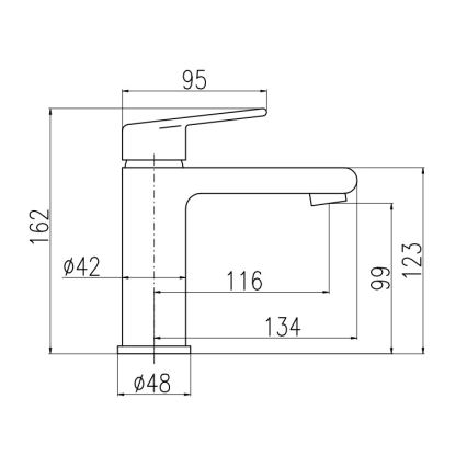 RAV Slezák CO128.0CMATZ - Смесител за умивалник COLORADO 16,2 см черен/златен