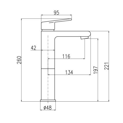 RAV Slezák CO130.0Z - Смесител за умивалник COLORADO 26 см, лъскав златен