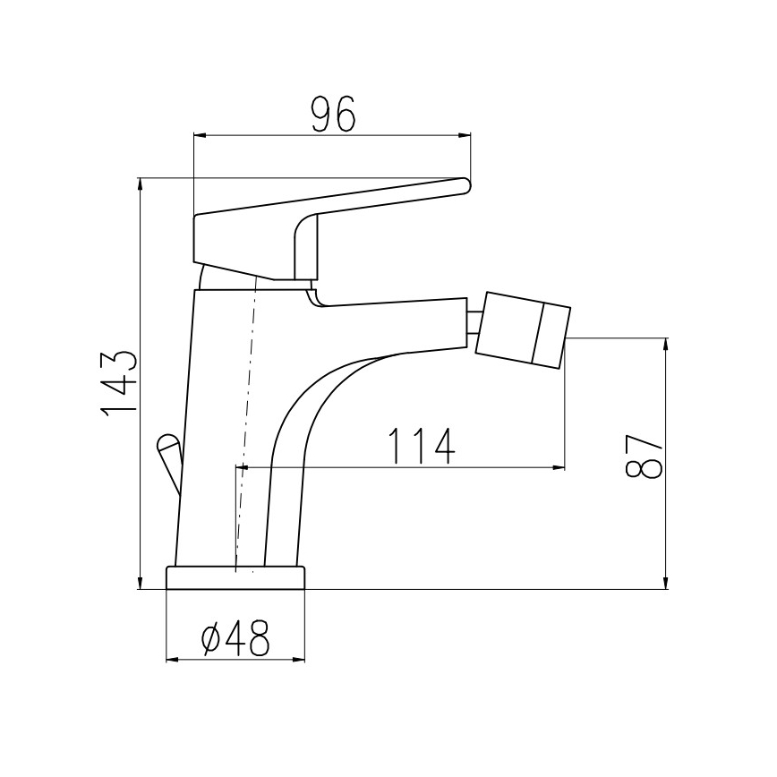 RAV Slezák CO145.0KZ - смесител за биде с изпускател COLORADO 14,3 см, лъскаво златно покритие
