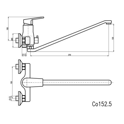 RAV Slezák CO152.5 - Смесител за вана COLORADO, лъскав хром