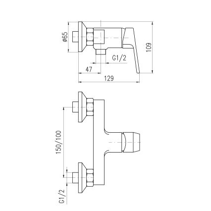 RAV Slezák CO181.5Z - смесител за душ COLORADO с лъскаво златно покритие