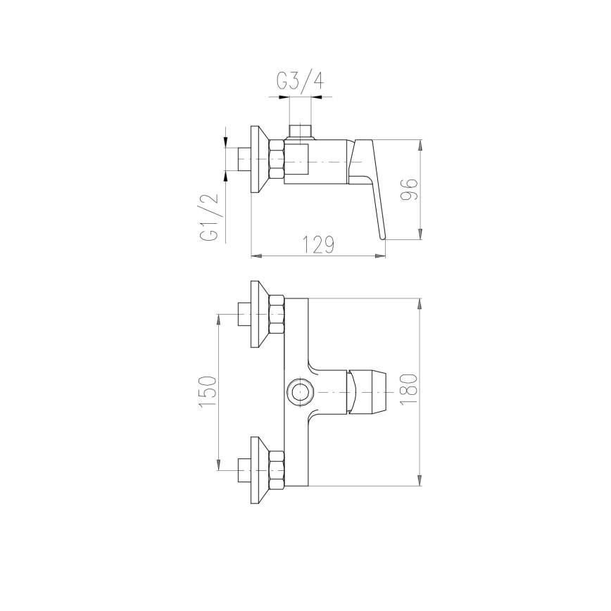 RAV Slezák CO182.5 - Душ смесител COLORADO лъскав хром