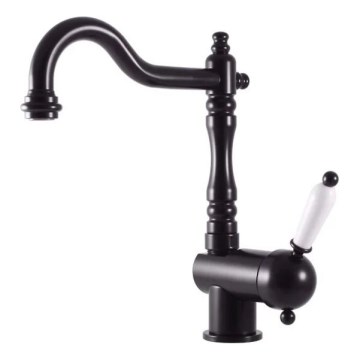 RAV Slezák L508.0/8CMAT - Смесител за мивка/умивалник LABE RETRO 25,6 см матово-черен