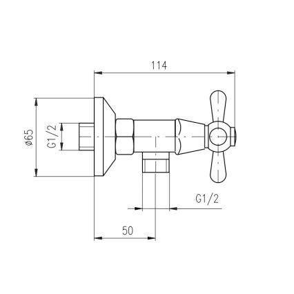 RAV Slezák MK180.5/2SM - Душ комплект със смесител MORAVA RETRO, античен месинг